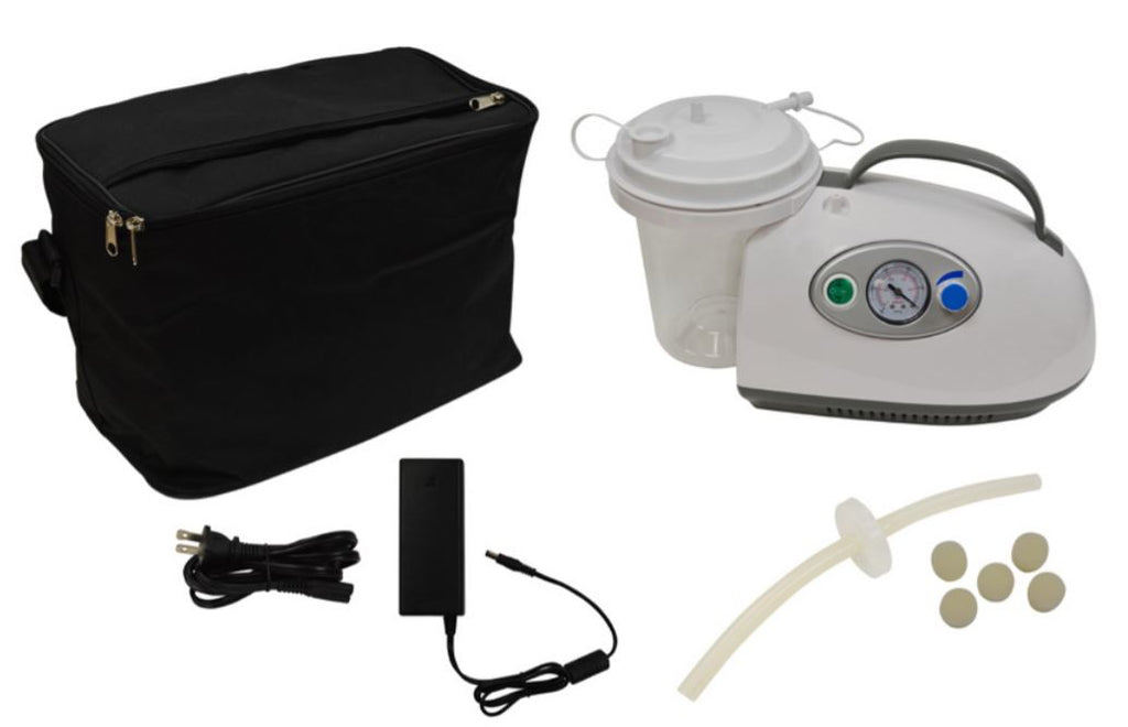 Roscoe Portable Suction Machine, Battery Powered Runs Off Wall Outlet, Includes Rechargeable Battery Item #: 50006 - Home Health Superstore