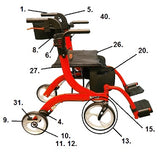 Drive Replacement Parts for RTL10266DT - Drive Nitro Duet Rollator/Transport Chair - Home Health Superstore
