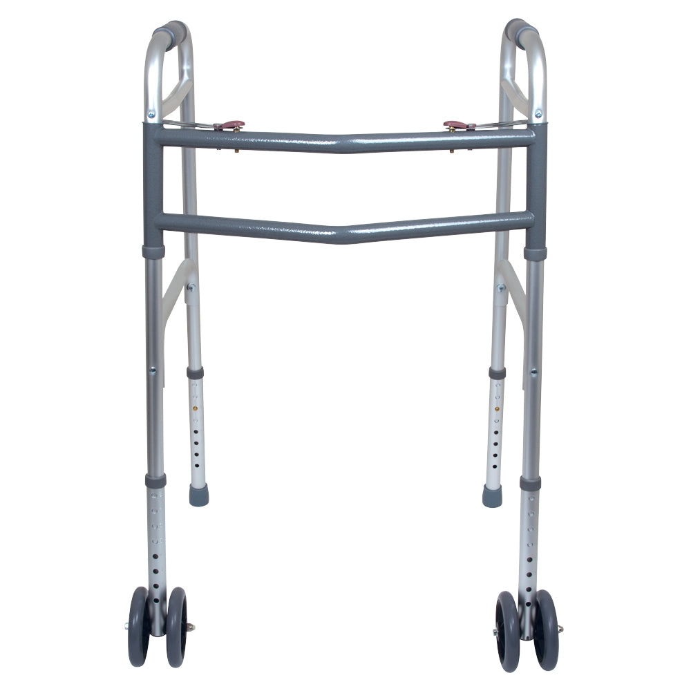 ProBasics Bariatric 2-Button Walker with 5-inch Wheels - Item #: WKABW2B - Home Health Superstore