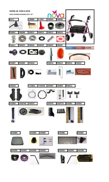その他 Nova Nova Replacement Parts for ZOOM - ITEM # 4218, 4220, 4222