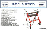 Replacement Parts For Drive Rollator Model 1239BL & 1239RD