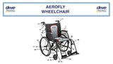 Replacement Parts for the AeroFly™ Ultra-Lite Wheelchair -AF18 & AF20