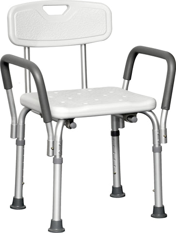 ProBasics Deluxe Shower Chair with Padded Arms 300 lb Weight Capacity - Item #: BSCWBA