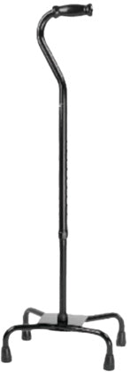 ProBasics Quad Cane, Large Base (Black), 300 lb Weight Capacity Item #: CNQLB