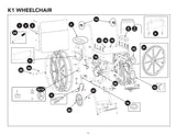 Replacement Parts for ProBasics K1 Wheelchairs Models WC1