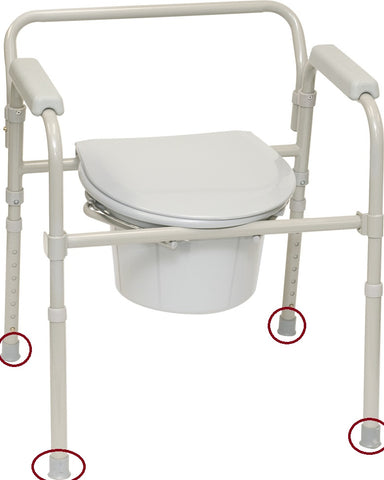 Replacement Tips for ProBasics Folding Commode with Full Seat BSFC – Sold by the Each – Part # PB419Tips - Home Health Superstore