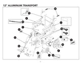 Replacement Parts for ProBasics 12” ALUMINUM TRANSPORT Chair - TCA191612BK - Home Health Superstore