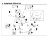 Replacement Parts for Rollator Aluminum RLA6 Compass Health/Roscoe/ProBasics RLA6