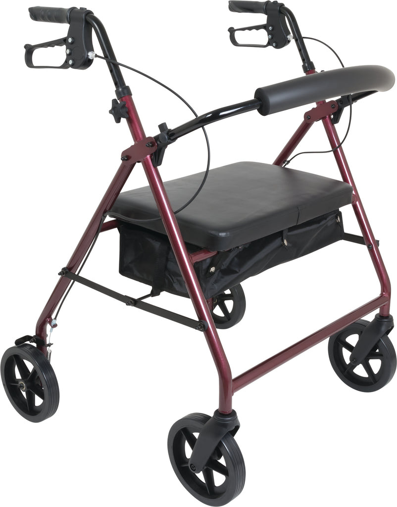 ProBasics Bariatric Rollator with 8-inch Wheels, Blue Finish, 400 lb Weight Capacity - RLAB8BG &RLAB8BL