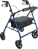 ProBasics Bariatric Rollator with 8-inch Wheels, Blue Finish, 400 lb Weight Capacity - RLAB8BG &RLAB8BL