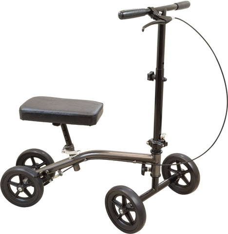 Roscoe Economy Knee Scooter Sterling Grey Item #: ROS-KS2 - Home Health Superstore