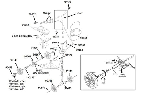 Replacement Parts for Roscoe Knee Scooter ROS-KS - Home Health Superstore