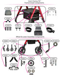 Replacement Parts for Nova Star 8 Rollators Models 4288BK,4288BL, 4288DB, 4288PL, 4288RD - Home Health Superstore