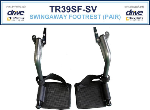 Replacement Footrest for Drive Models TR37E-SV , TR39E-SV -1 Pair - Home Health Superstore