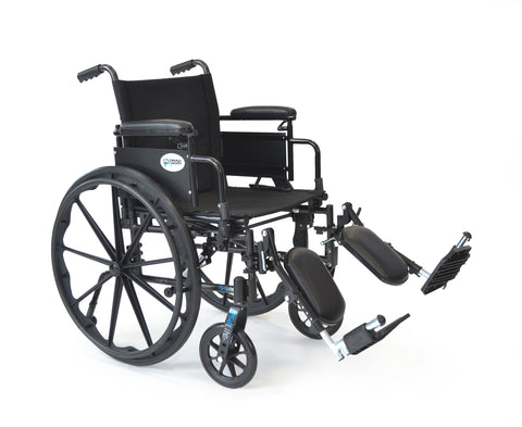 K4 LT WHEELCHAIR-16X16 W/ELR, HT ADJ DESK ARM - 300 LB CAP -1 Each - Item # WC4L1616DE