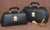 Physician Bag 14"x 5" x 7" Black (Pebble) Vinyl - Home Health Superstore