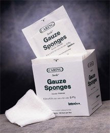 ^Caring Sterile Gauze Sponges - Sterile 2's - 4 x 4 12-ply Min.Order is 1 CS ( 24 box Case; 600 Pa - Home Health Superstore