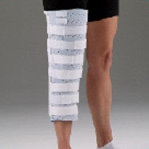 DeRoyal Hospital Grade Knee Immobilizer, Cutaway * 16IN, Contoured w/Tabs * 1 Per EA STAT  Brand 7082-22 - Home Health Superstore