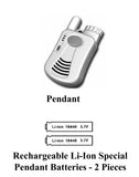Rechargeable Li-Ion Special Pendant Batteries for LogicMark FreedomAlert Pendant - 1 Pk of 2 Batteries - Home Health Superstore