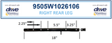 Drive Rollator Replacement Parts for Model RTL10261 - Adjustable Height Rollator - Home Health Superstore