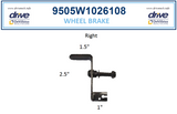 Drive Rollator Replacement Parts for Model RTL10261 - Adjustable Height Rollator - Home Health Superstore