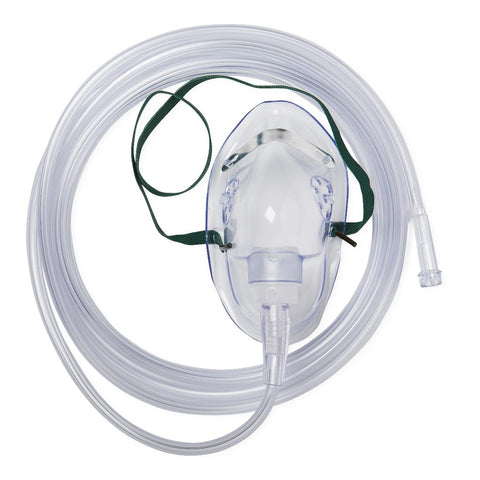 Medline HCS4601BH Disposable Pediatric Medium-Concentration Oxygen Mask with 7' Tubing, Standard Connector - 1 Each - Home Health Superstore