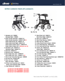 Replacement Parts For Drive's Nitro Elite CF, Carbon Fiber Rollator RTL10266CF - Each Part Sold Separately - Home Health Superstore