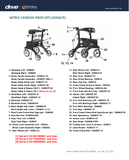 Replacement Seat For Drive Nitro Elite CF, Carbon Fiber Rollator - Home Health Superstore