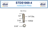 Drive Hanger Pins - Set of 4 - Home Health Superstore