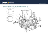 Drive Silver Sport 2 Replacement Parts (Each Part Sold Separately) - Home Health Superstore